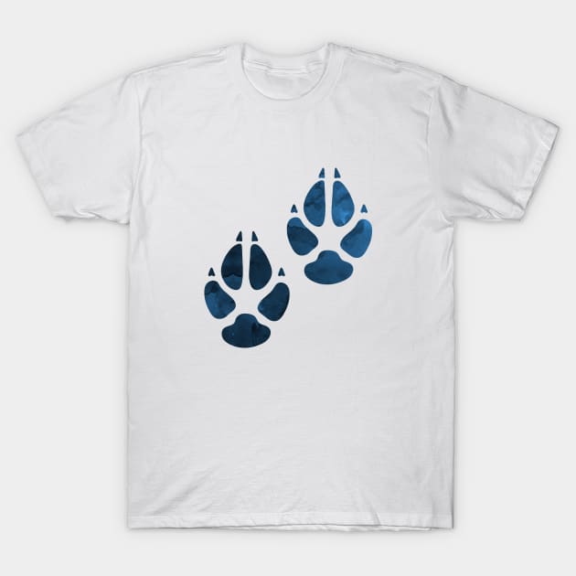 Fox Paw Prints T-Shirt by TheJollyMarten